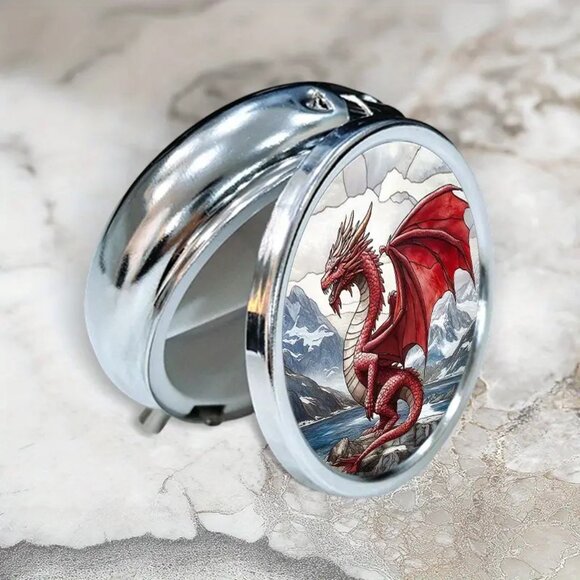 1pc   Red Dragon Pill Box - Picture 4 of 4